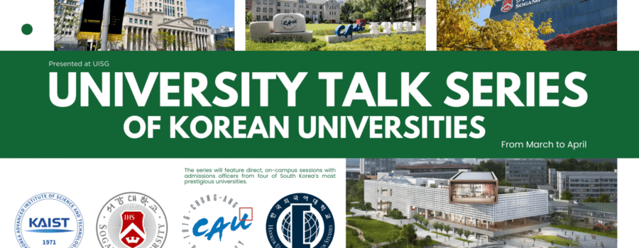 Exclusive Korean University Talk Series I UISG에서 만나는 한국 대학 입학 사정관들